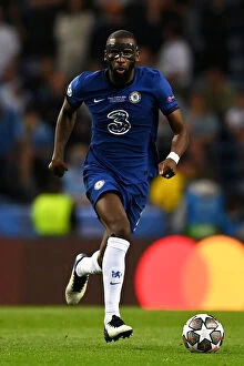 Images Dated 29th May 2021: Champions League Final: Rudiger in Action - Manchester City vs. Chelsea, Porto