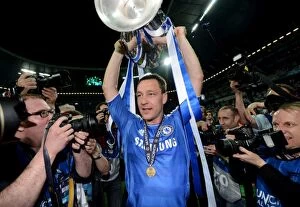 Images Dated 19th May 2012: Champions League Triumph: Bayern Munich's John Terry and the Trophy
