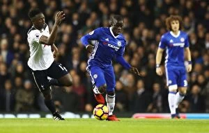 Images Dated 4th January 2017: Chasing the Victory: Kante vs. Wanyama - A Premier League Battle