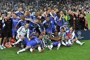 Images Dated 19th May 2012: Chelsea Celebrates UEFA Champions League Victory over FC Bayern Munich, 2012