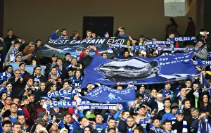 October 2015 Prints: Chelsea Fans Unwavering Support: Roaring on Their Team at Olympic Stadium during Dynamo Kiev vs