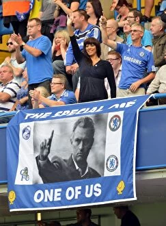 Chelsea v Hull City 18th August 2013 Collection: Chelsea Fans Welcome Back Jose Mourinho: Stamford Bridge, Chelsea vs