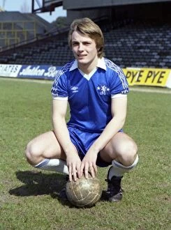 1980's Collection: Chelsea FC: 1980s - John Bumstead's Portrait at Stamford Bridge