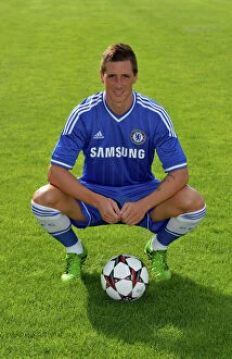 Images Dated 23rd August 2013: Chelsea FC 2013-2014 Squad: Training with Fernando Torres at Cobham