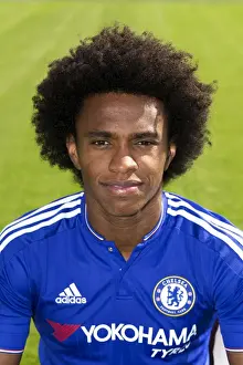 Chelsea FC 2015-16 Premier League Champions Squad: Team Photo with Willian at Cobham Training Ground