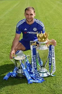 Chelsea FC: 2015-16 Team Photocall - Branislav Ivanovic at Cobham Training Ground