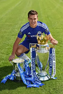 Chelsea FC: 2015-16 Team Photocall - Cesar Azpilicueta at Cobham Training Ground