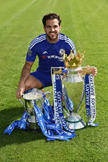Chelsea FC: 2015-16 Team Photocall - Cesc Fabregas at Cobham Training Ground