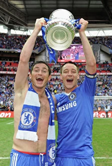 FA Cup Final versus Portsmouth May 2010 Collection: Chelsea FC: Frank Lampard and John Terry Celebrate FA Cup Victory (2010)