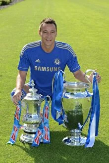 John Terry Collection: Chelsea FC: John Terry at August 2012 Team Photocall, Cobham Training Ground