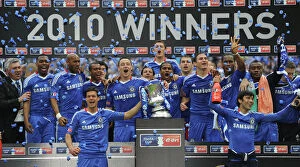 FA Cup Final versus Portsmouth May 2010 Collection: Chelsea FC: John Terry and the Team Celebrate FA Cup Victory at Wembley Stadium (2010)