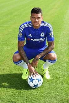 Images Dated 10th September 2015: Chelsea FC: Kenedy at 2015-16 Team Photocall, Cobham Training Ground
