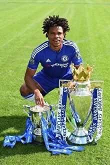 Images Dated 10th September 2015: Chelsea FC: Loic Remy at 2015-16 Team Photocall, Cobham Training Ground