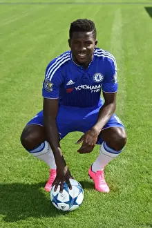 Chelsea FC: Papy Djilobodji at 2015-16 Team Photocall, Cobham Training Ground