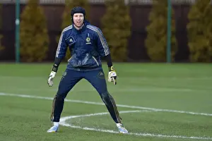 Chelsea FC: Petr Cech Training at Cobham Ground - Preparing for Premier League Battle