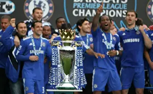 Chelsea FC: Triumphant Moment with the Premier League Trophy at Stamford Bridge (2009-2010)