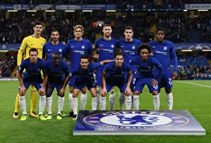 Home Prints: Chelsea FC vs Qarabag FK: Pre-Match Line-Up - UEFA Champions League, Stamford Bridge