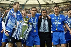 Images Dated 7th May 2005: Chelsea Football Club: 2004-2005 Premier League Champions - Mourinho's Triumph with Cech, Lampard