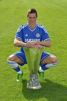 Images Dated 23rd August 2013: Chelsea Football Club: 2013-2014 Season - Fernando Torres at Squad Photocall, Cobham Training Ground