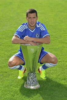Images Dated 23rd August 2013: Chelsea Football Club: 2013-2014 Season - Eden Hazard at Squad Photocall, Cobham Training Ground