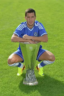 Chelsea Football Club: 2013-2014 Season - Eden Hazard at Squad Photocall, Cobham Training Ground
