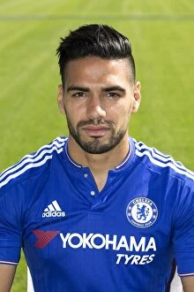 Images Dated 10th September 2015: Chelsea Football Club 2015-16 Team: Radamel Falcao and Squad at Cobham Training Ground - Premier