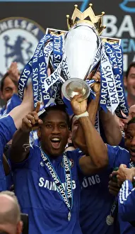 Chelsea Football Club: Didier Drogba's Triumphant Premier League Trophy Lift - Champions 2009-2010