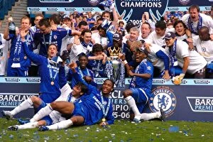 Images Dated 29th April 2006: Chelsea Football Club: Double Victory - Back-to-Back Premier League Titles Celebration (2005-2006)