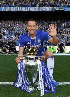 Chelsea Football Club: John Terry Lifts the Premier League Trophy at Stamford Bridge (2017)