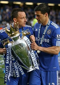 Images Dated 9th May 2010: Chelsea Football Club: John Terry and Michael Ballack Celebrate Premier League Victory (2009-2010)
