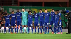 Images Dated 7th November 2015: Chelsea Football Club Pays Tribute: A Moment of Silence for the Armed Forces (Stoke City vs)