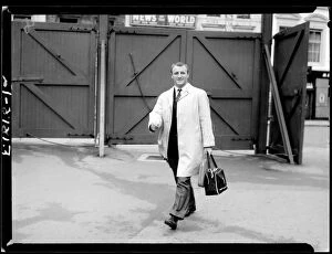 Images Dated 20th February 2013: Chelsea Football Club: Tommy Docherty's Arrival at Stamford Bridge for First Training of the 1960s