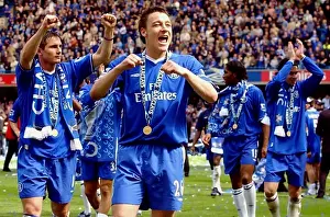 Chelsea Football Club: Triumphant Celebration - John Terry, Frank Lampard, and Team's Unforgettable Moment: Premier League Champions 2004-2005