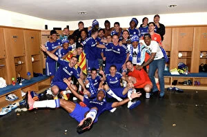 Champions!! Collection: Chelsea Football Club: Unforgettable Moment of Premier League Victory in the Stamford Bridge