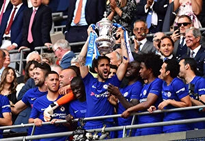 Images Dated 19th May 2018: Chelsea Lifts FA Cup: Cesc Fabregas Celebrates Victory over Manchester United