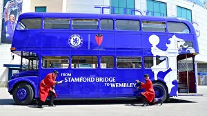 Club Soccer Prints: Chelsea Pensioners Heading to Wembley for FA Cup Final: Chelsea vs Manchester United