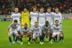 Steaua Bucharest V Chelsea 1st October 2013 Prints: Chelsea Players Unite for Pre-Match Photo at Steaua Bucharest's Stadionul Steaua - UEFA Champions League Group E