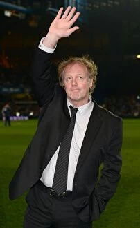 Images Dated 8th March 2014: Former Chelsea Star Kerry Dixon Makes Surprise Half-Time Appearance at Stamford Bridge: Chelsea vs