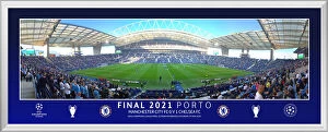 Images Dated 9th June 2021: Chelsea UCL 2021 Final - Kick Off 30'Panoramic Framed Print