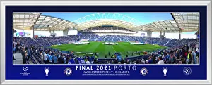 Champions League 2021 - Porto Winners Products Prints: Chelsea UCL 2021 Final - Opening Ceremony 30'Panoramic Framed Print