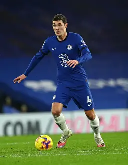 Chelsea vs Aston Villa: Andreas Christensen in Action at Empty Stamford Bridge, Premier League, December 2020