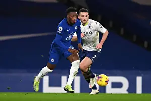 28.12.20 - Chelsea V Aston Villa (Home) Prints: Chelsea vs Aston Villa: Callum Hudson-Odoi in Action at Empty Stamford Bridge