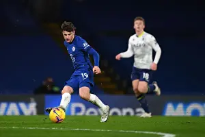 28.12.20 - Chelsea V Aston Villa (Home) Prints: Chelsea vs Aston Villa - Mason Mount Focuses in Empty Stamford Bridge