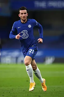 17.10.20 - Chelsea V Southampton (Home) Prints: Chelsea vs Southampton: Ben Chilwell in Action at Empty Stamford Bridge
