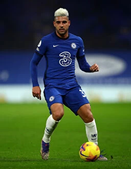 Images Dated 22nd December 2020: Chelsea vs. West Ham United: Emerson Palmieri in Action at Stamford Bridge