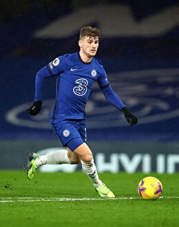 Images Dated 22nd December 2020: Chelsea vs West Ham United: Timo Werner in Action at Stamford Bridge, Premier League, London