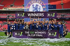 Chelsea Women Celebrate FA Cup Victory: Arsenal vs Chelsea, 2018