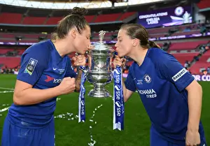 Chelsea Women Celebrate SSE Women's FA Cup Victory over Arsenal