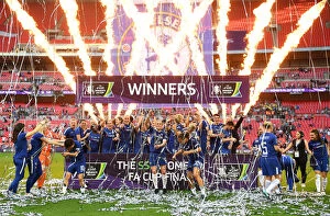 Woman's FA Cup Final 2018 Collection: Chelsea Women Triumph in FA Cup Final: Arsenal vs. Chelsea (2018)
