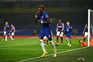 21.12.20 - Chelsea V West Ham United Prints: Chelsea's Abraham Scores Third Goal Against West Ham in Premier League Clash